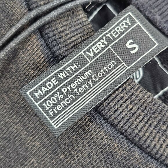 Alphalete Womens S Very Terry Oversized Cropped Pullover Sweatshirt in Onyx NWT - Picture 9 of 14